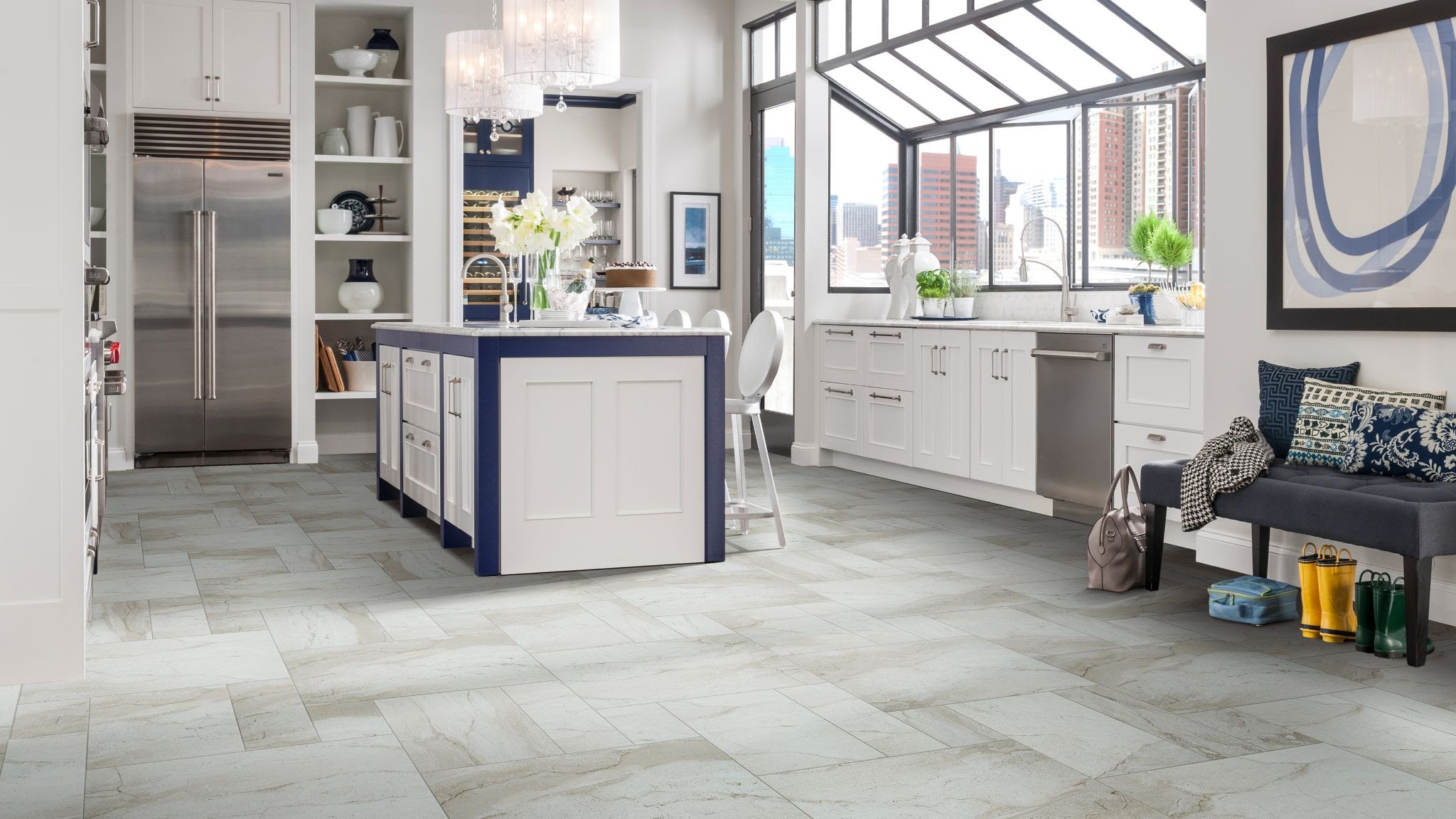 Tile in a kitchen, installation services available